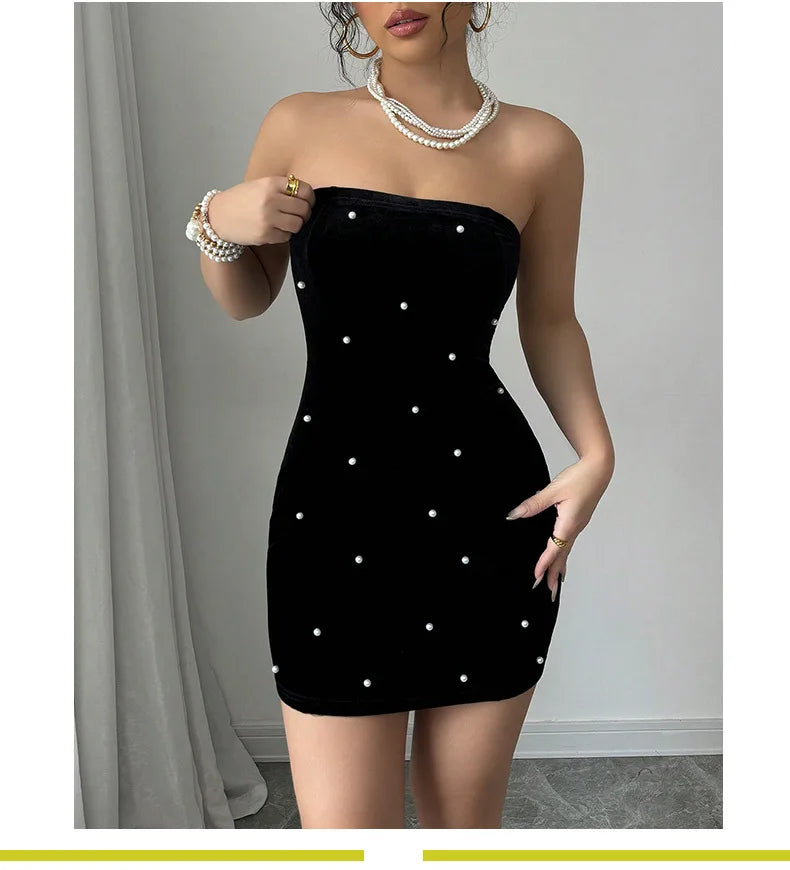 European Pearl Mini Dress
