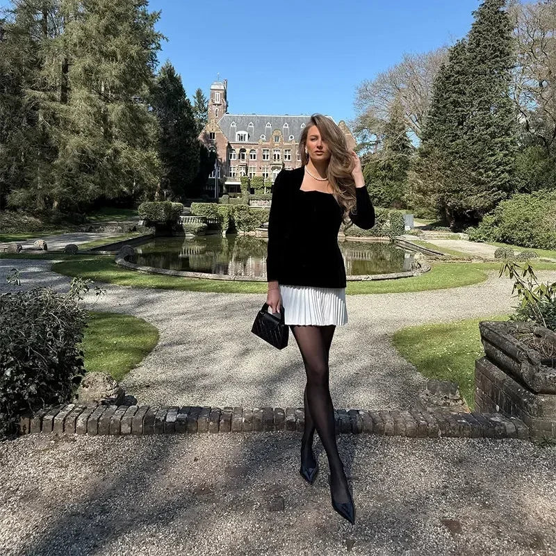 Berry Red Velvet Mini Dress