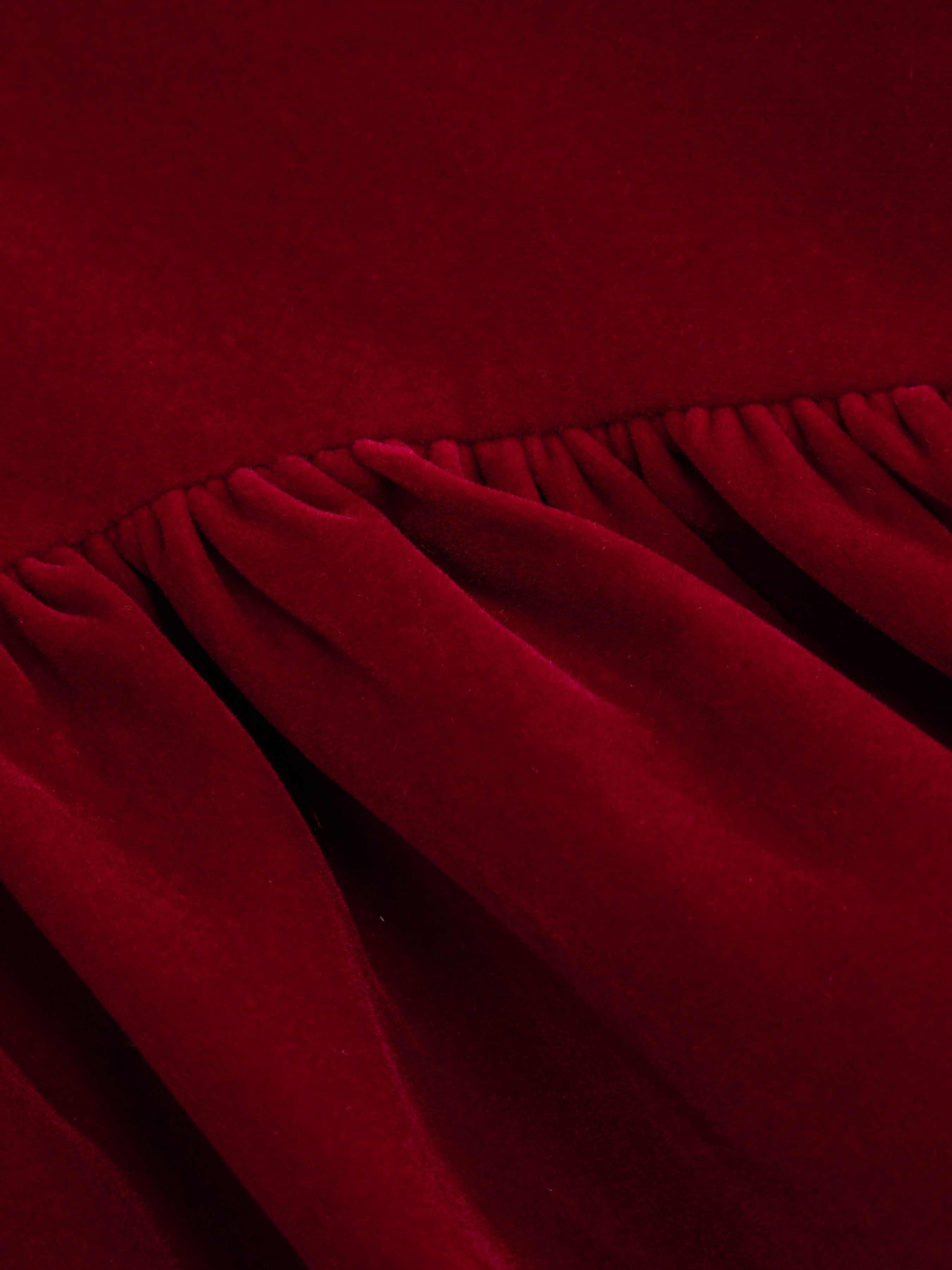 Red Velvet Bow Mini Dress