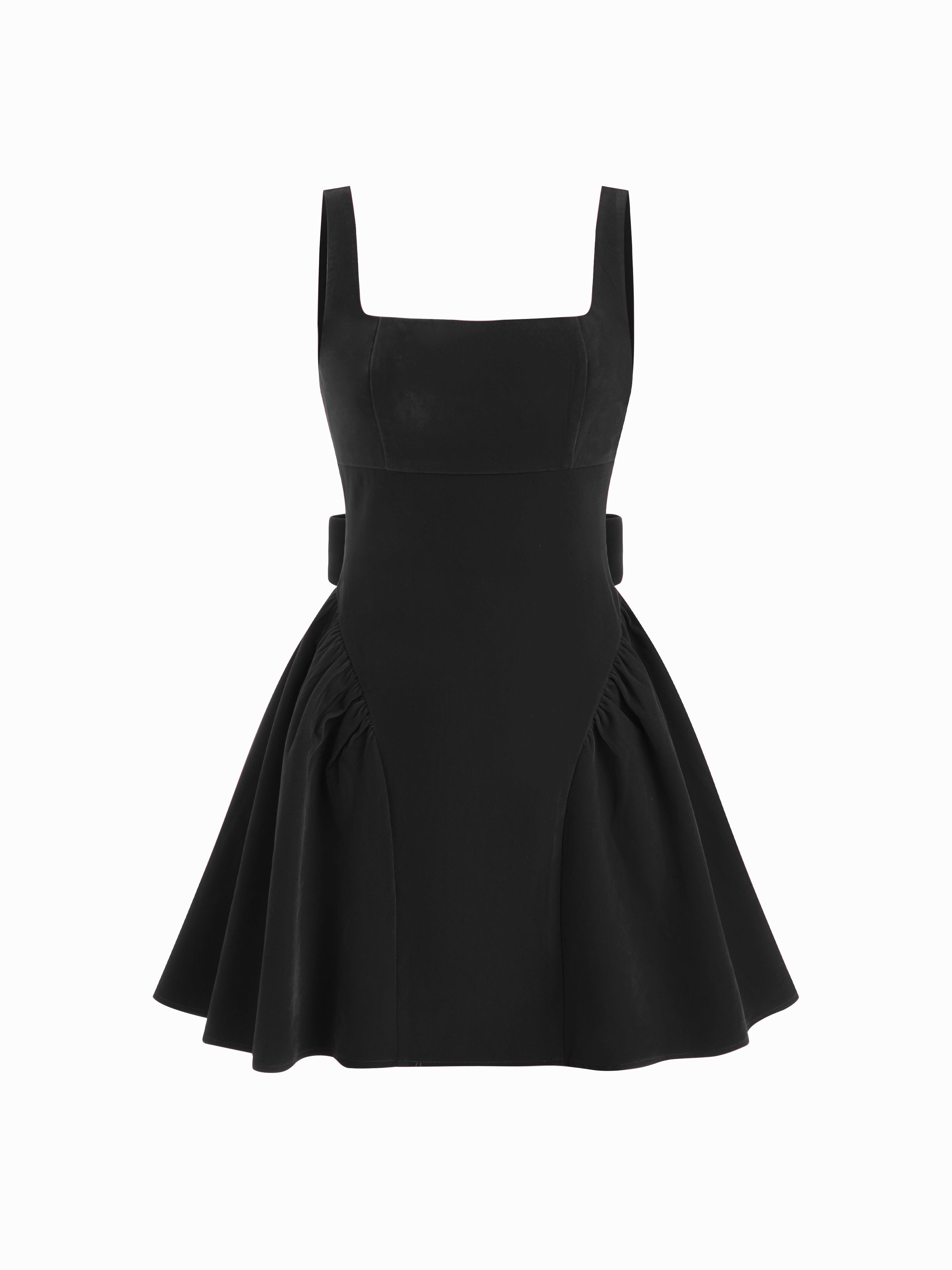 Red Velvet Bow Mini Dress