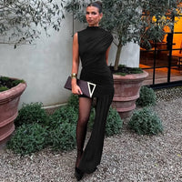 Draped Hem Mini Dress