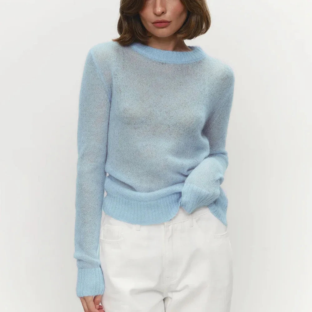 Talia Round Neck Knit Pullover