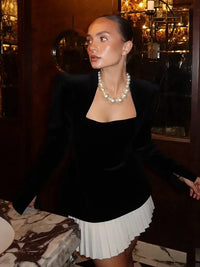 Berry Red Velvet Mini Dress