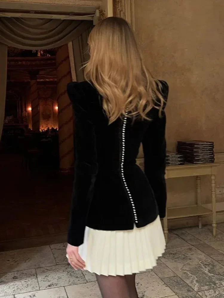 Berry Red Velvet Mini Dress