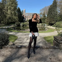 Berry Red Velvet Mini Dress