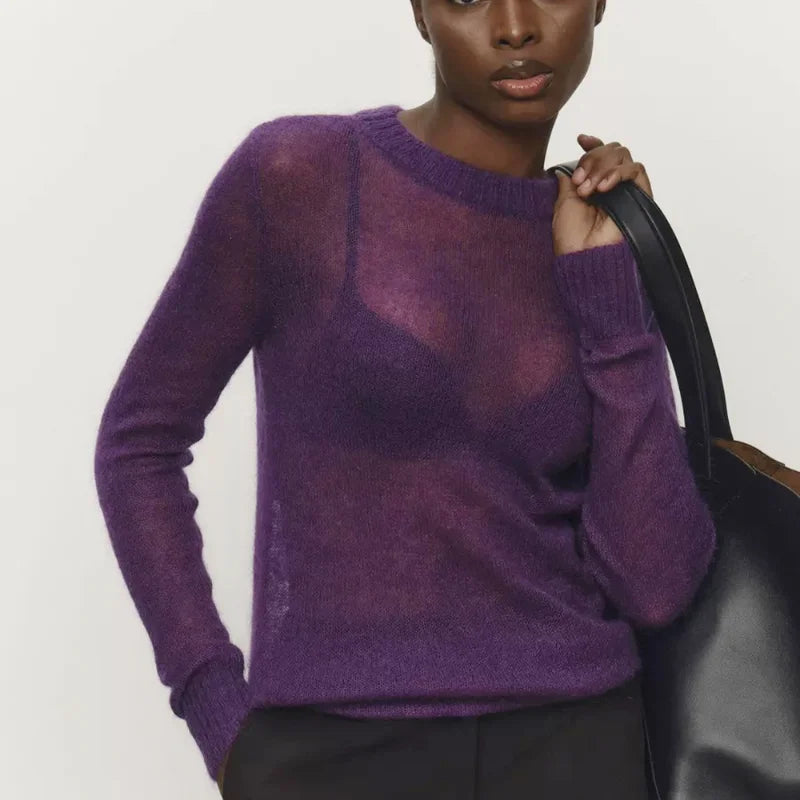 Talia Round Neck Knit Pullover