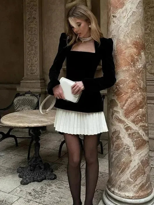 Berry Red Velvet Mini Dress