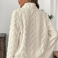 Flauschiges Sweatshirt mit halbem Reißverschluss 🍂 | Wolkenweich + geräumige Taschen – Bequem für den Alltag/die Lounge